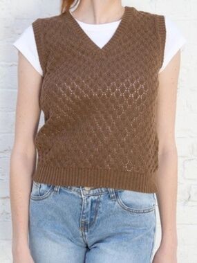 Brandy Melville Brown Winnie Sweater Vest